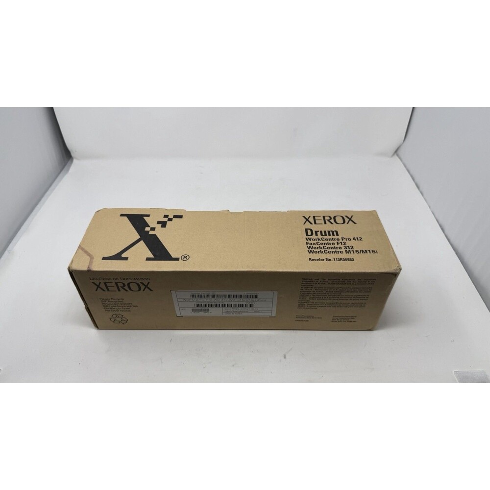 Xerox Genuine 113R00663 WC Pro 412 FC F12 WC 312 Drum Cartridge New Factory Box